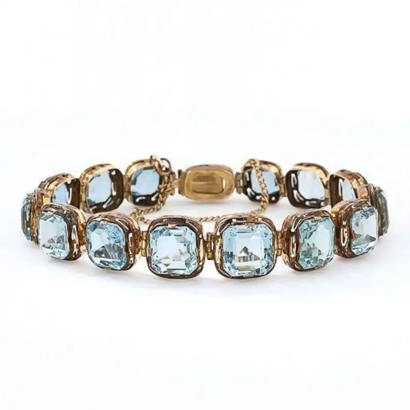 Fashion And Fully-jewelled Rock Sugar Chain Zircon Personalized Bracelet Hip-hop Fashion Creative