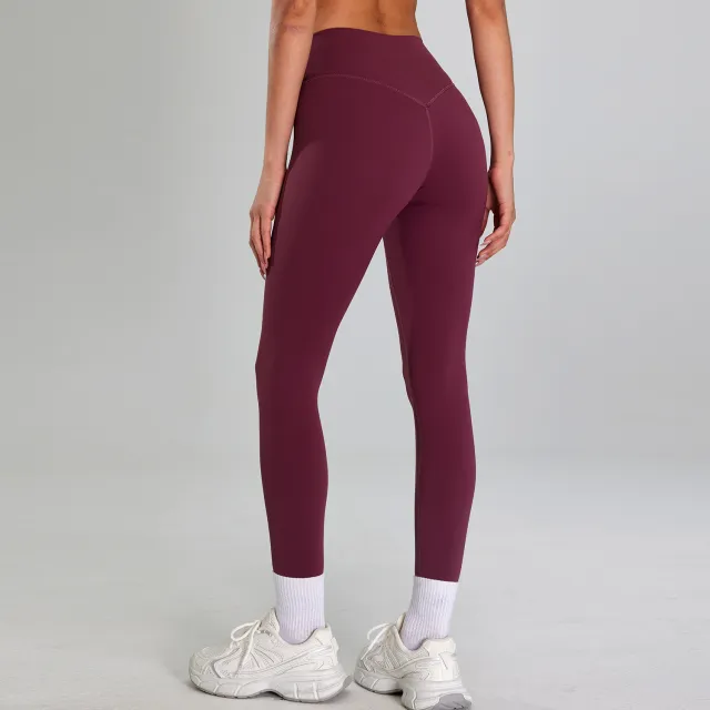 Quick drying Breathable Fitness Pants Women's Outdoor Running Purplish Red - Shop at LoveMi