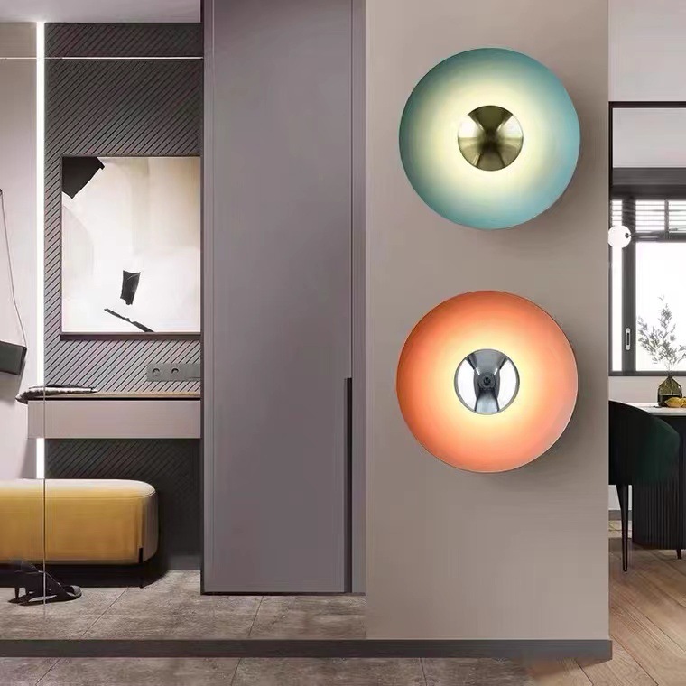 Title 8, Modern Round UFO Color Wall Lamp Simple Bedroom