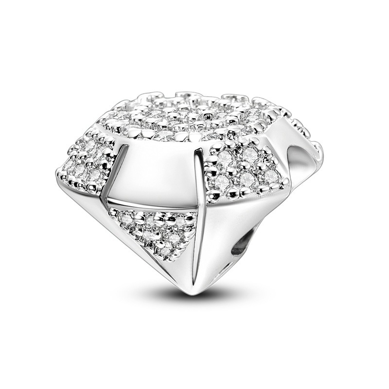 Personalized S925 Silver Color Zirconium Beaded Pendant