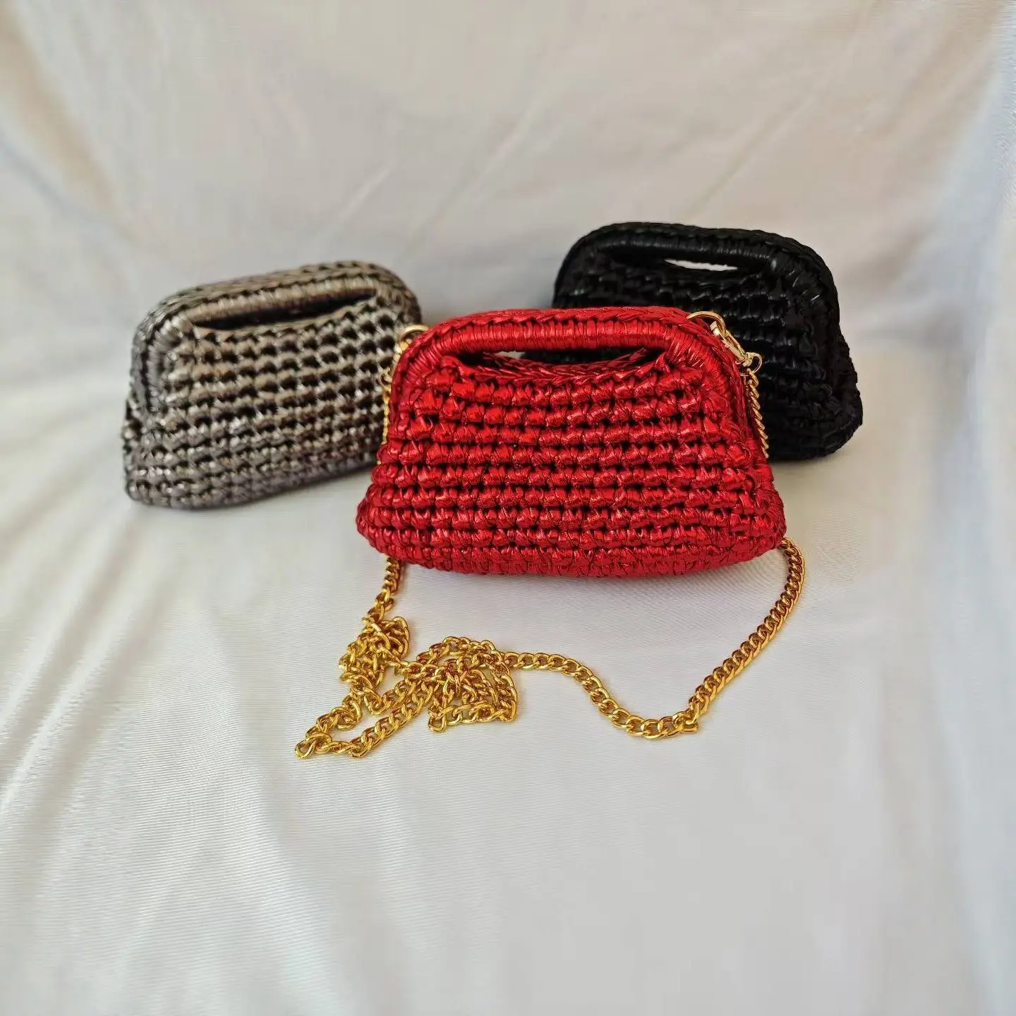 Metal Wire Crochet Fashion Handbag