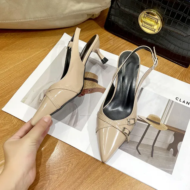 Women's Fashionable And Elegant Shoes With Buckle Nude - Shop at LoveMi