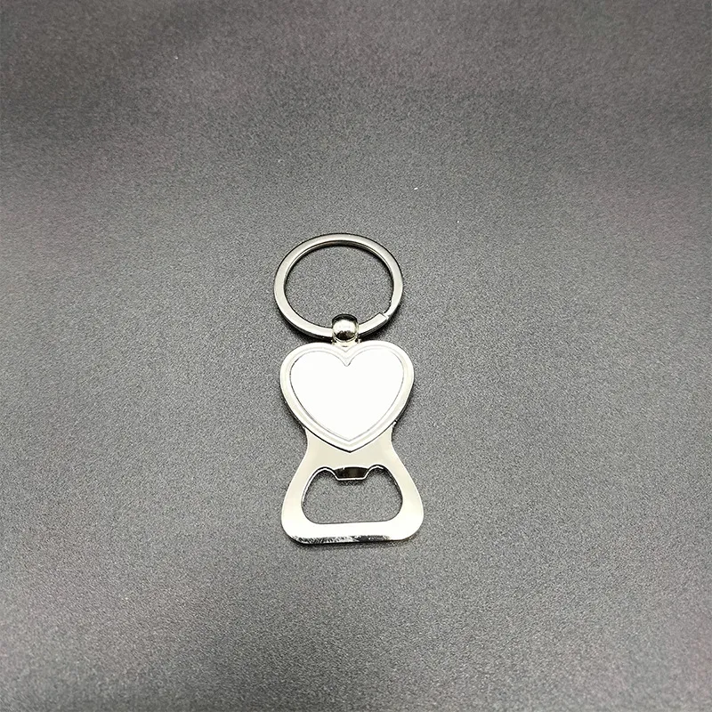 Thermal Transfer Blank Zinc Alloy Metal Heart-shaped Keychain - K5