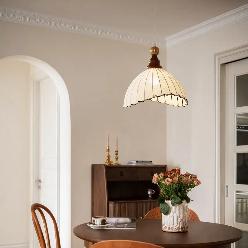 French Vintage Chandelier Nordic Instagram Style Creamy