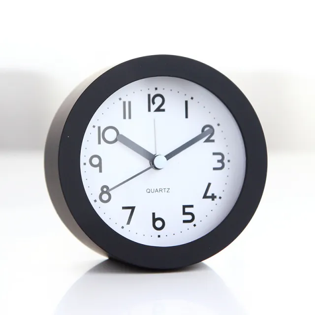Rubber Effect Paint Early Education Bedside Second Sweeping Mute Night Light Little Alarm Clock Black - Shop at LoveMi