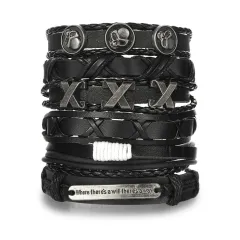 Men's Personality Fashion Multi-layer Woven Leather Bracelet - Yt14493 Style - View 1