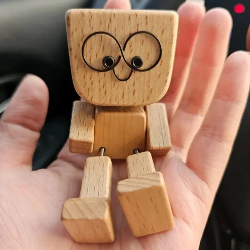 Wooden Man Car Decoration Ornaments