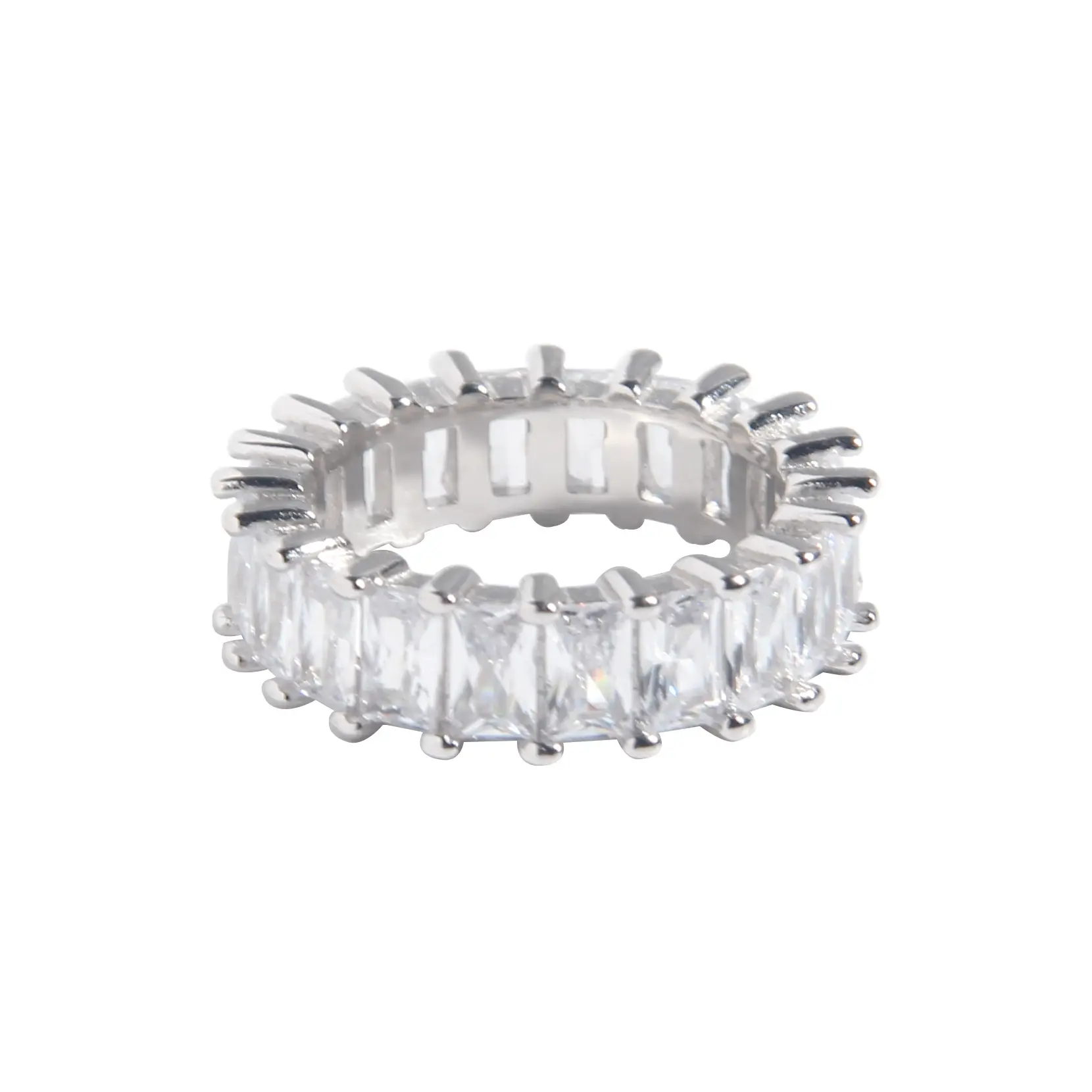 DILAGE-052 Korean Style Ins Cold Style Special-interest Design Simple Cube Sugar S925 Sterling Silver Ring Female Ring