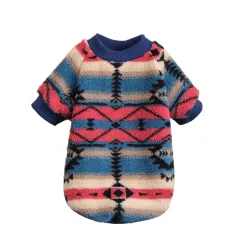 Dog Clothes Cute Stripes Fleece Sweatshirt Clothes - Ethnic Style - View 1