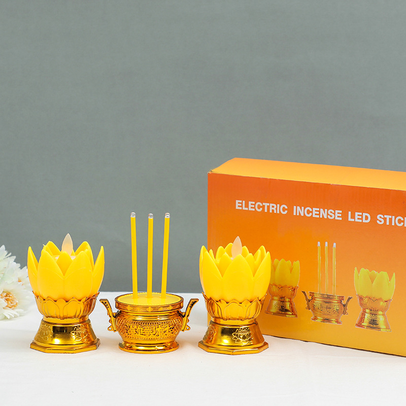 Lotus Lamp Led Simulation Electronic Incense Tube Candle - Image 5
