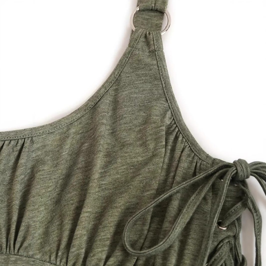Sleeveless High Waist A- Line Swing Dress