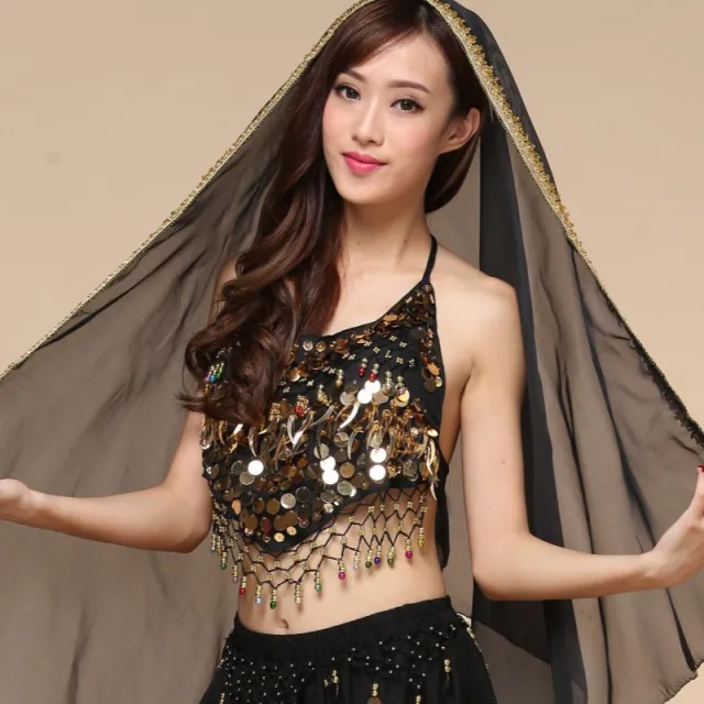 Dance Costume Sequined Chili Bra Top Black - Shop at LoveMi