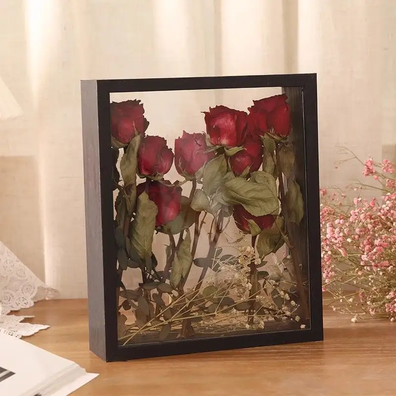 Double Sided Transparent Hollow Photo Frame Desktop