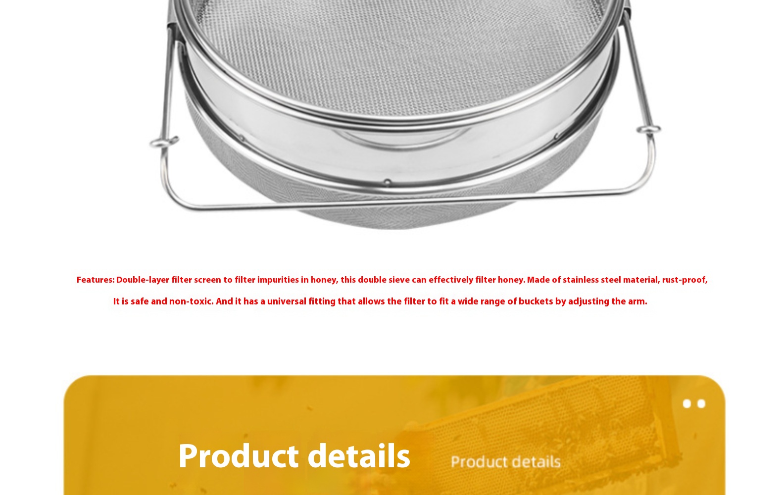 Double Layer Stainless Steel Filtration