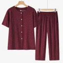 Wine Red Small Flower Suit