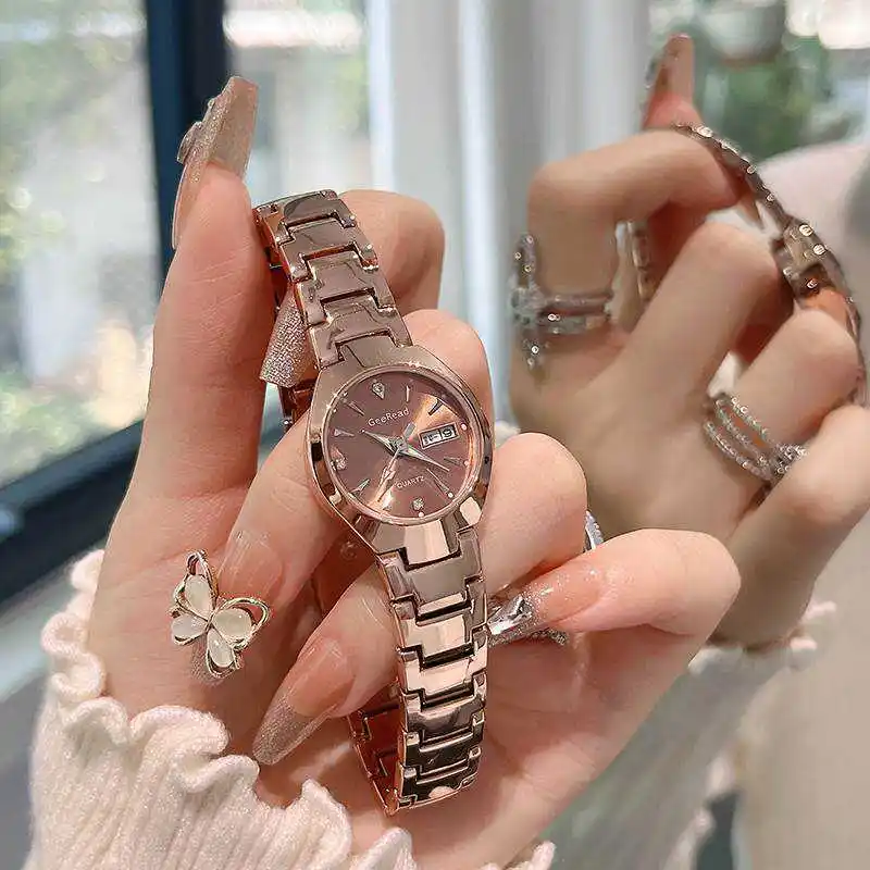 Womens Versatile Waterproof Luminous Niche-Style Quartz Watch