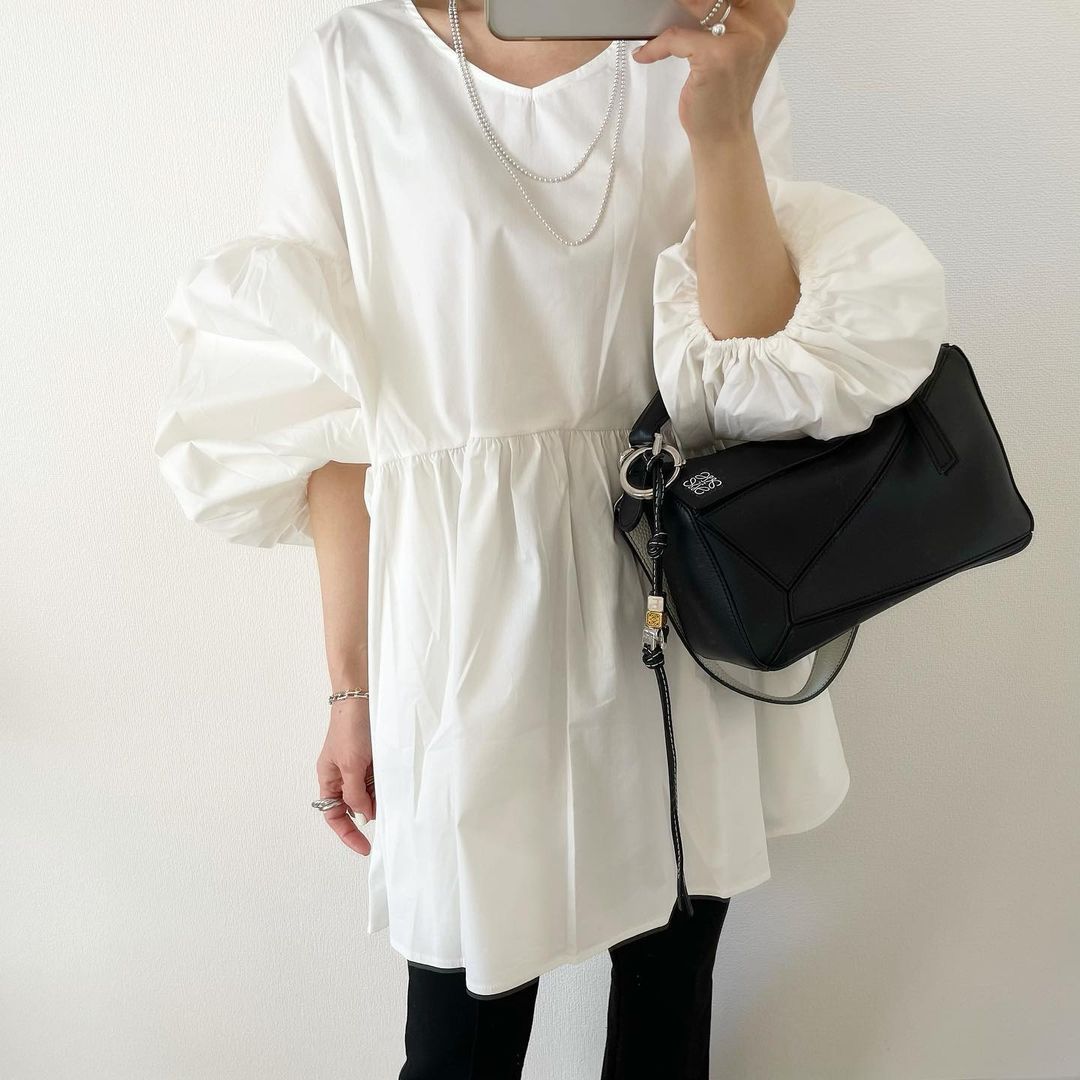 Simple Three-quarter-sleeve Loose-fit Sweet Pullover Top