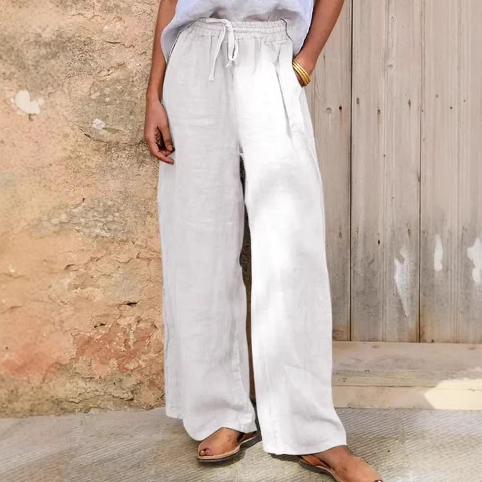 Casual Loose-fit Solid-color Drawstring Pants — foto 8