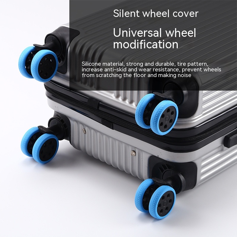 Protège-roues de valise en silicone — Lot de 4 coques de roue 11