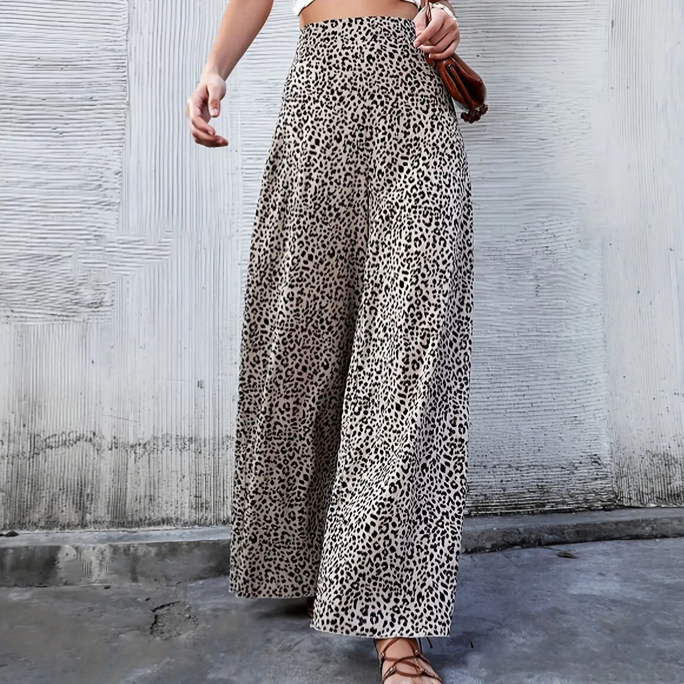 High Waist Loose Big Leg Swing Women's Casual Trousers