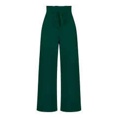 Women's Fashion All-matching Casual Wide-leg Trousers - Gkjl015 Dark Green - View 1