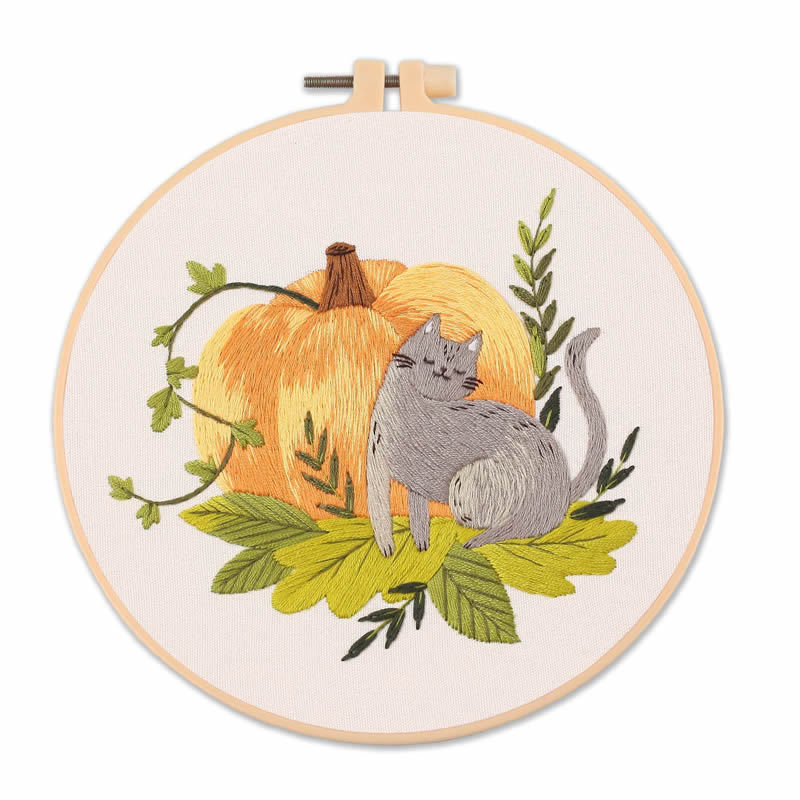 Cat Embroidery Pattern Diy Material Package Kit S856 Material Package - Shop at LoveMi