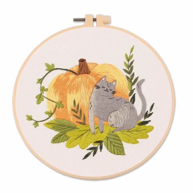 Cat Embroidery Pattern Diy Material Package Kit S856 Material Package - Shop at LoveMi