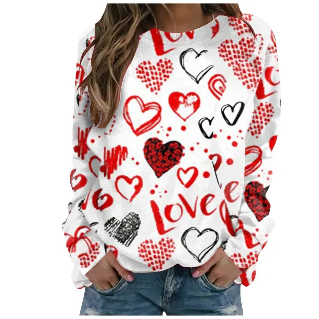 Pattern Printing Long Sleeve Loose Sweatshirt Rhza221411X 4Xl - Shop at LoveMi