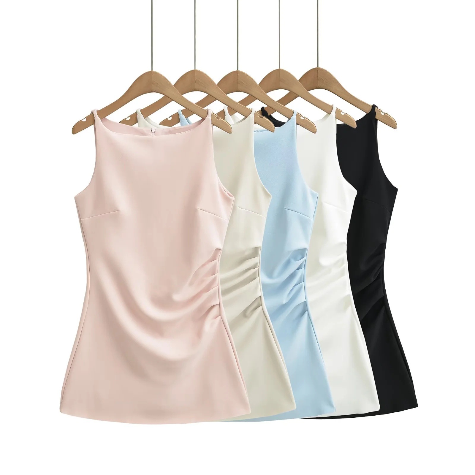 Womens One-shoulder Waist-cinching Figure-hugging Dress