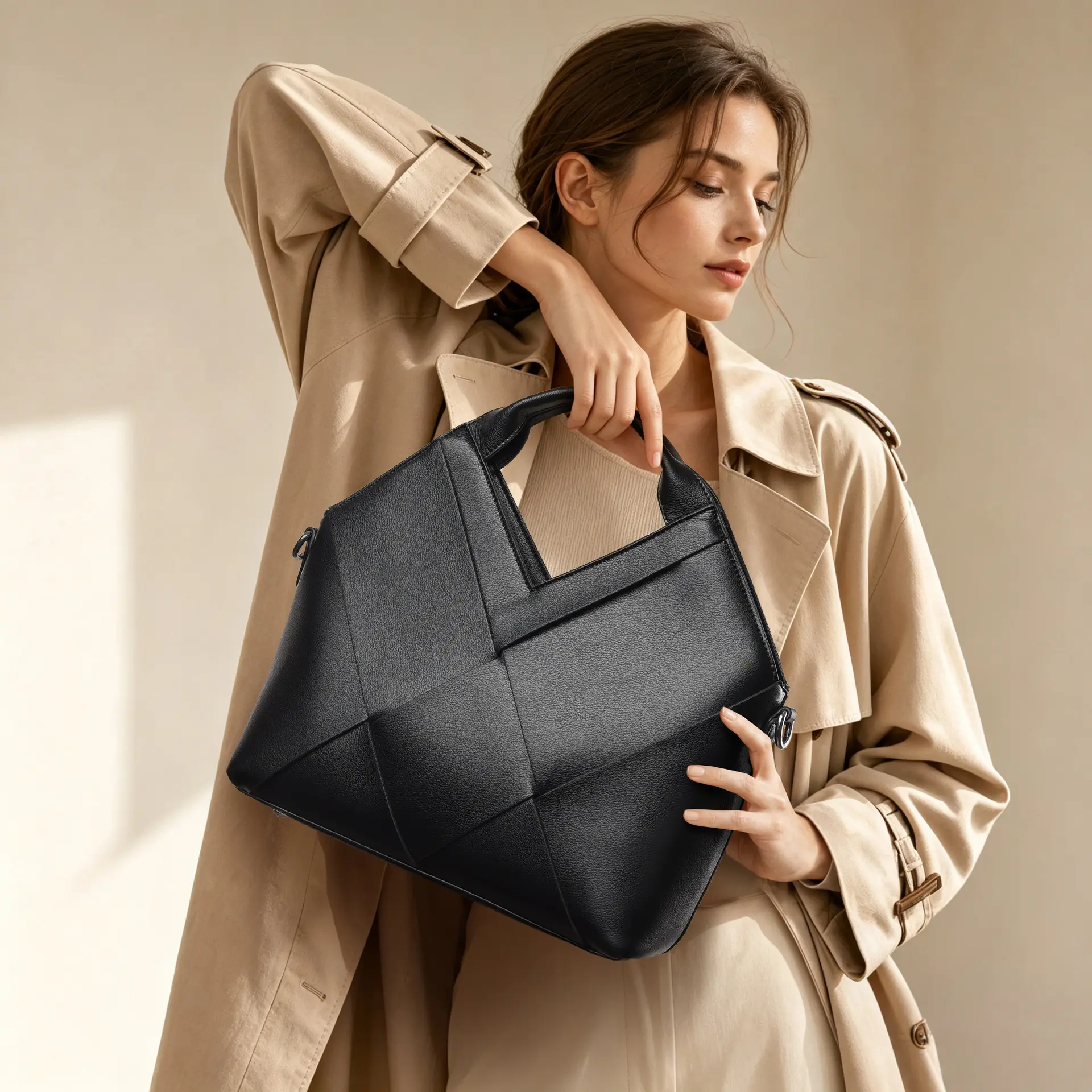 Fashionable Large Capacity Woven Tote Bag