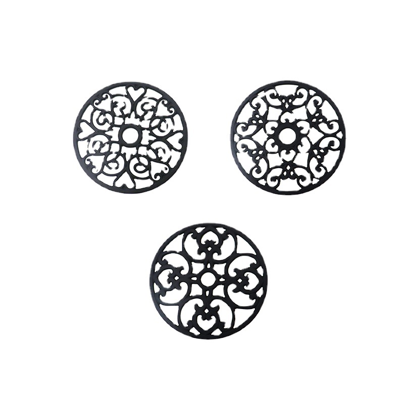 Thickened Round Silicone Placemat With Hollowed-out Heat-insulating Pad 7