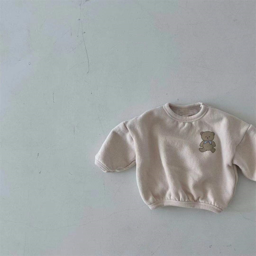 Title 15, Spring and Autumn Cartoon Bear Round Neck Loose...