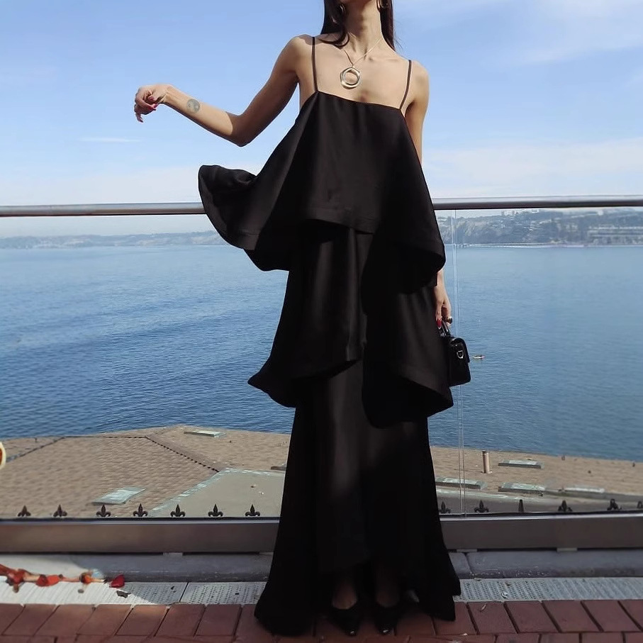 Women's Casual Shoulder Strap Sleeveless Dress