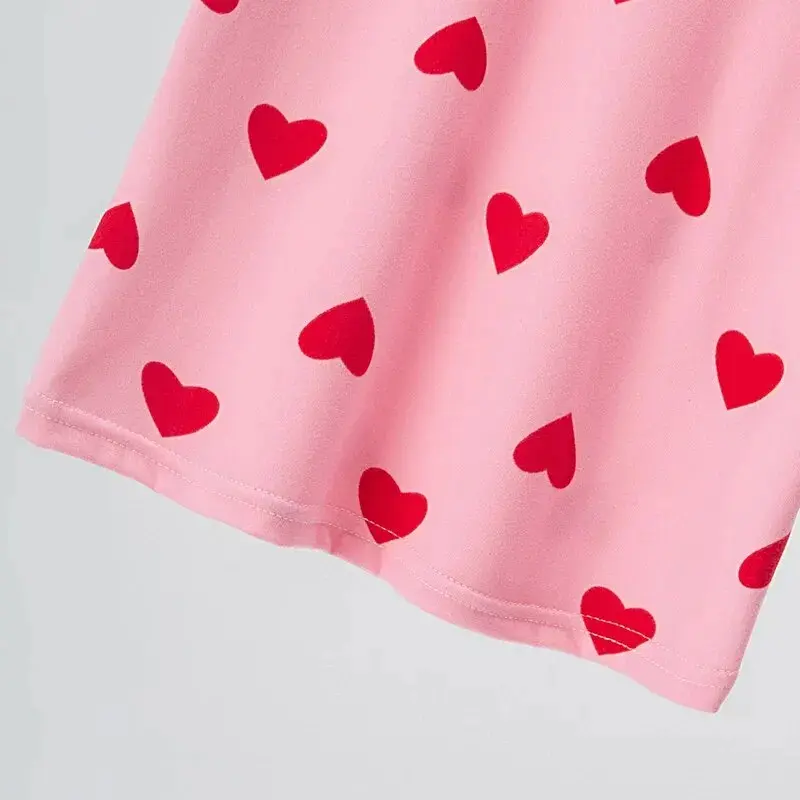 Girls' Summer Thin Short-sleeved Shorts Suit