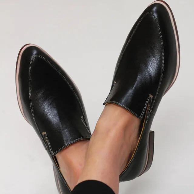 Low Heel Low cut Slip on Plus Size Casual Pumps Black - Shop at LoveMi