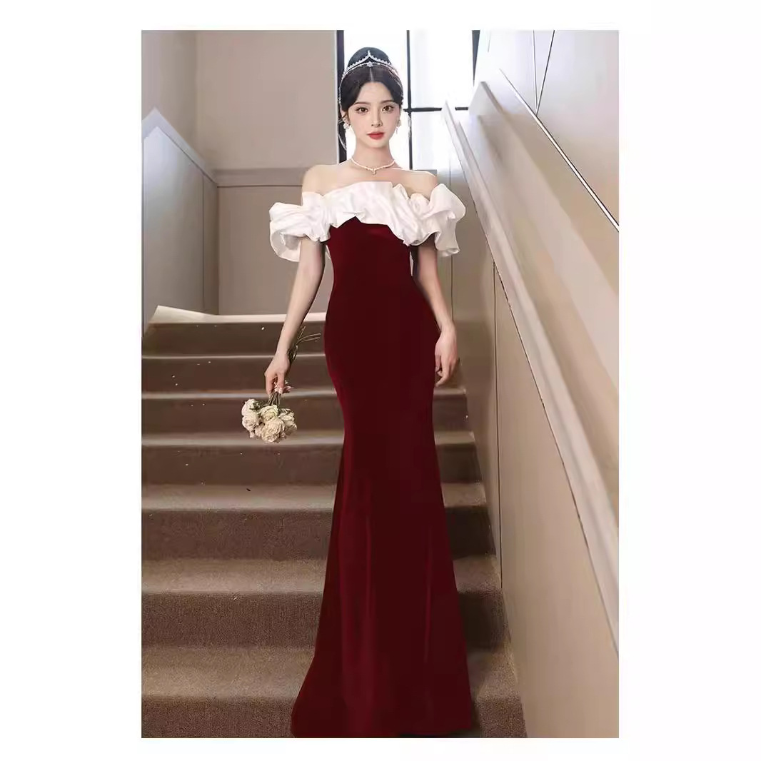 Off-Shoulder Long Party Dress, picture 3 of 7