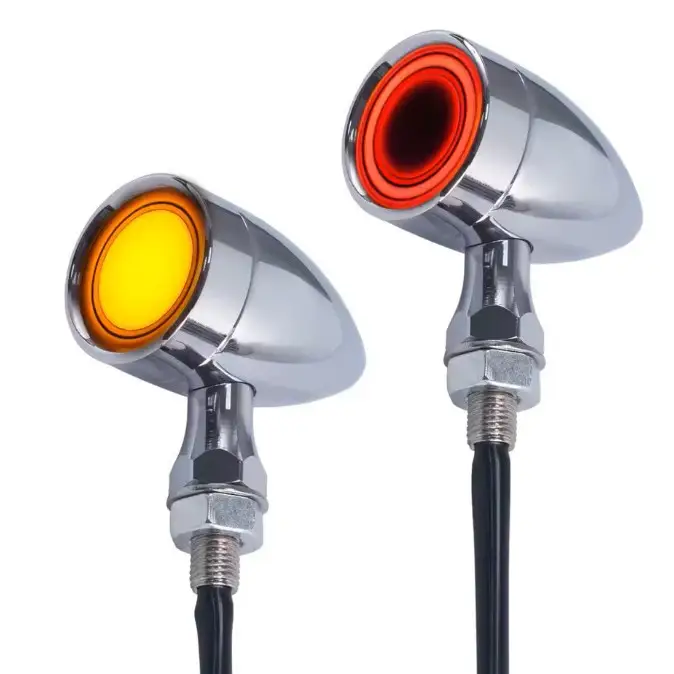 Motorcycle LED Turn Signal Metal Retro