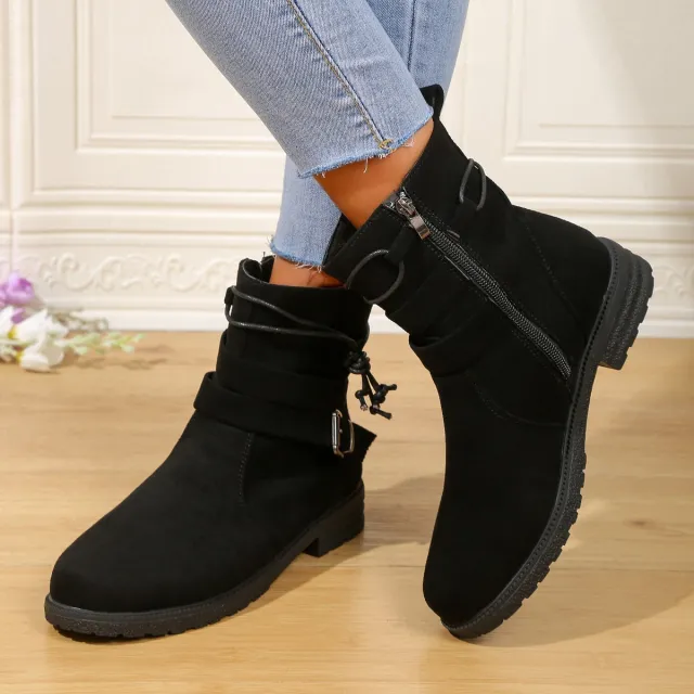 Women's Fashion Casual Retro Martin Boots Black - Shop at LoveMi
