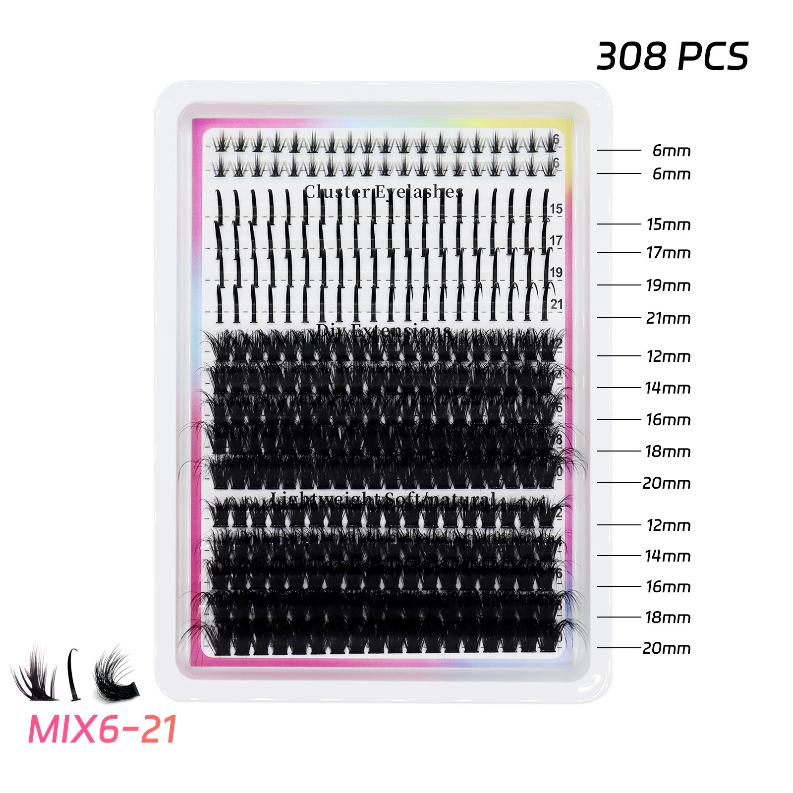 Fairy-style Segmented Fluffy And Densely Packed False Eyelashes