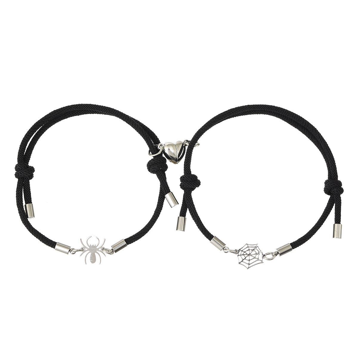 Spider And Net Milan Rope Love Magnet Couple Bracelet Wrist String Ornament