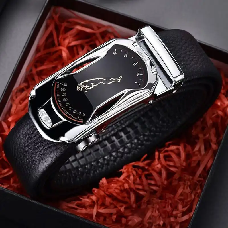 Mens Trendy Wide Leather Belt