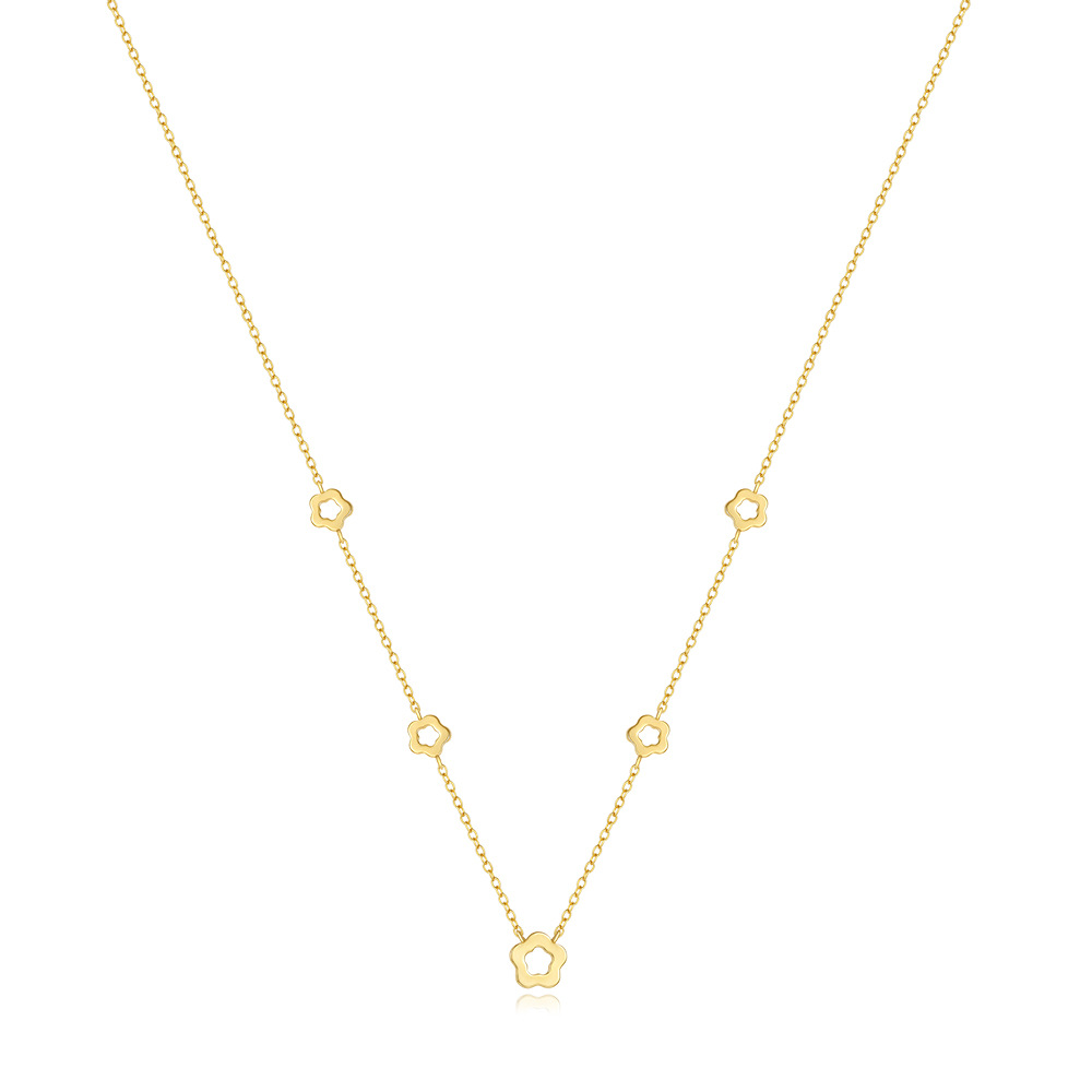 Sterling Silver Flower Necklace