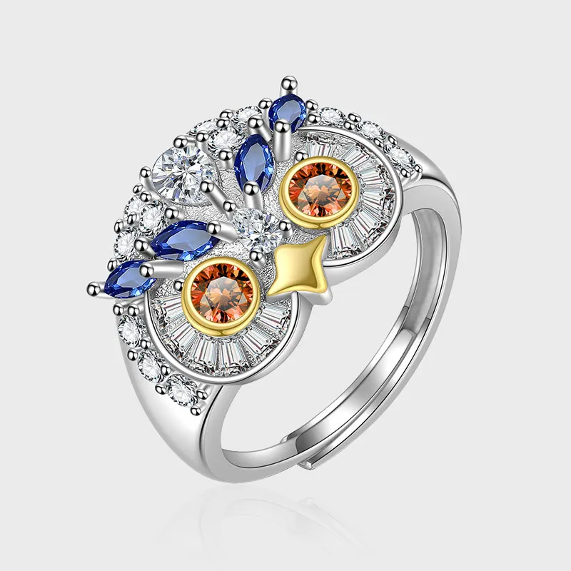 S925 Sterling Silver Niche-design Vintage Everyday Versatile Owl Ring - Kdp1850