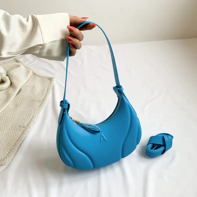 Fashion Simple Shoulder Bag Casual Trend Underarm Bag Blue - Shop at LoveMi