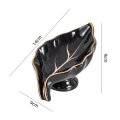 Punch-free Home Wall-mounted Storage Soap Dish - Black - View 1