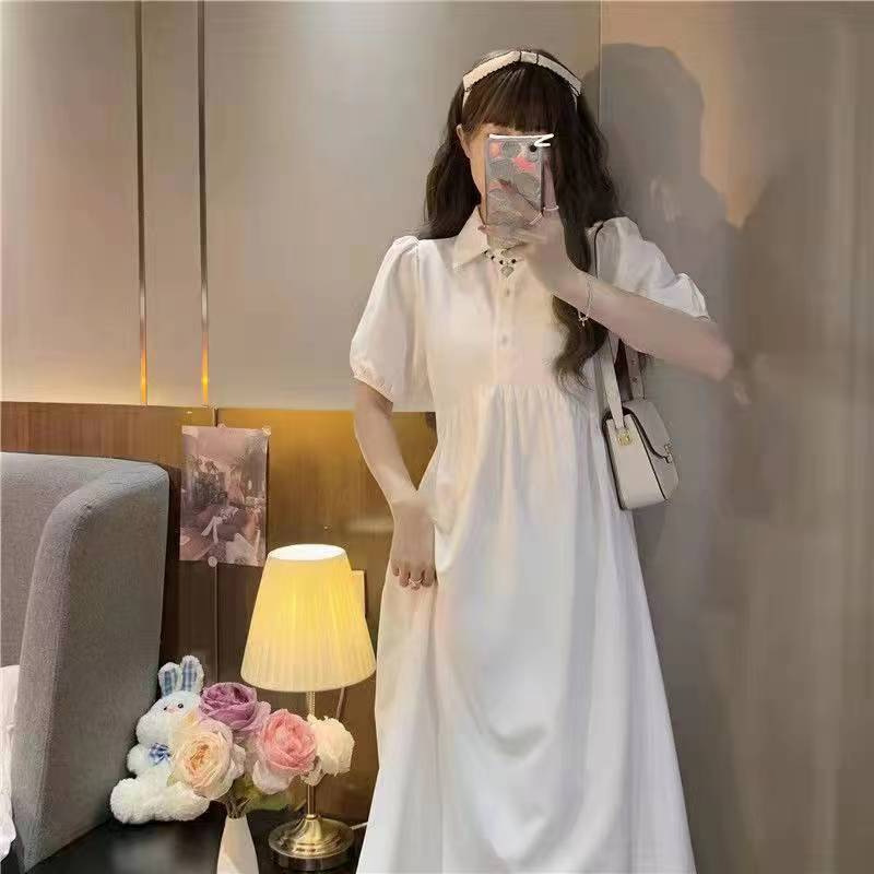 Summer New Sweet Puff Sleeve White Dress For Women 2