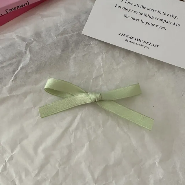 Sweet Girl Bow Ribbon Barrettes 6 Green - Shop at LoveMi
