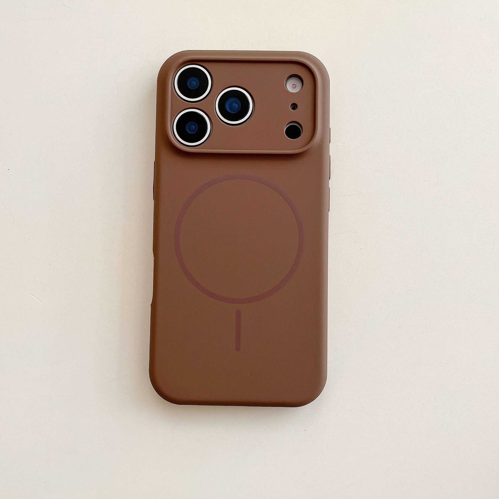 Full-coverage Precision-cut Silicone Magnetic-button Phone Case