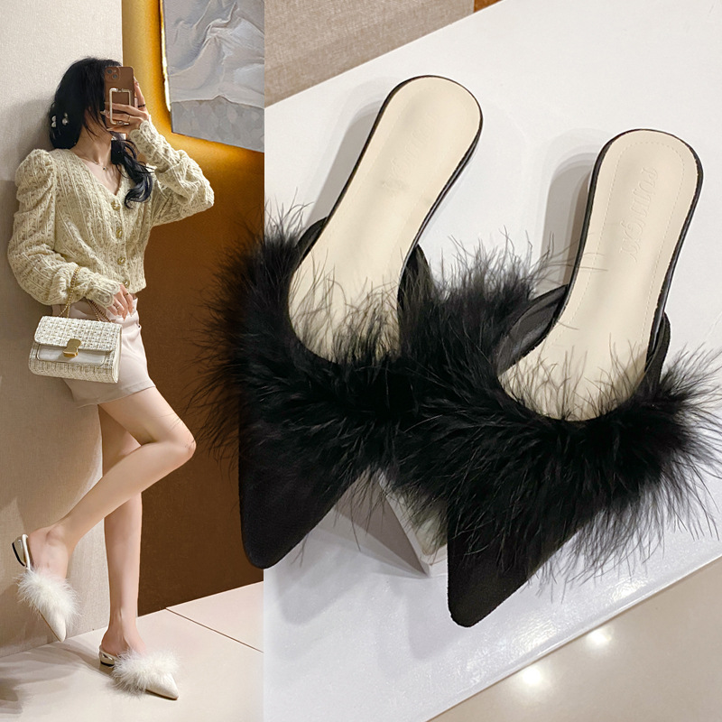 Outerwear Closed-toe Slippers Women's Korean-style Lazy Half-slippers