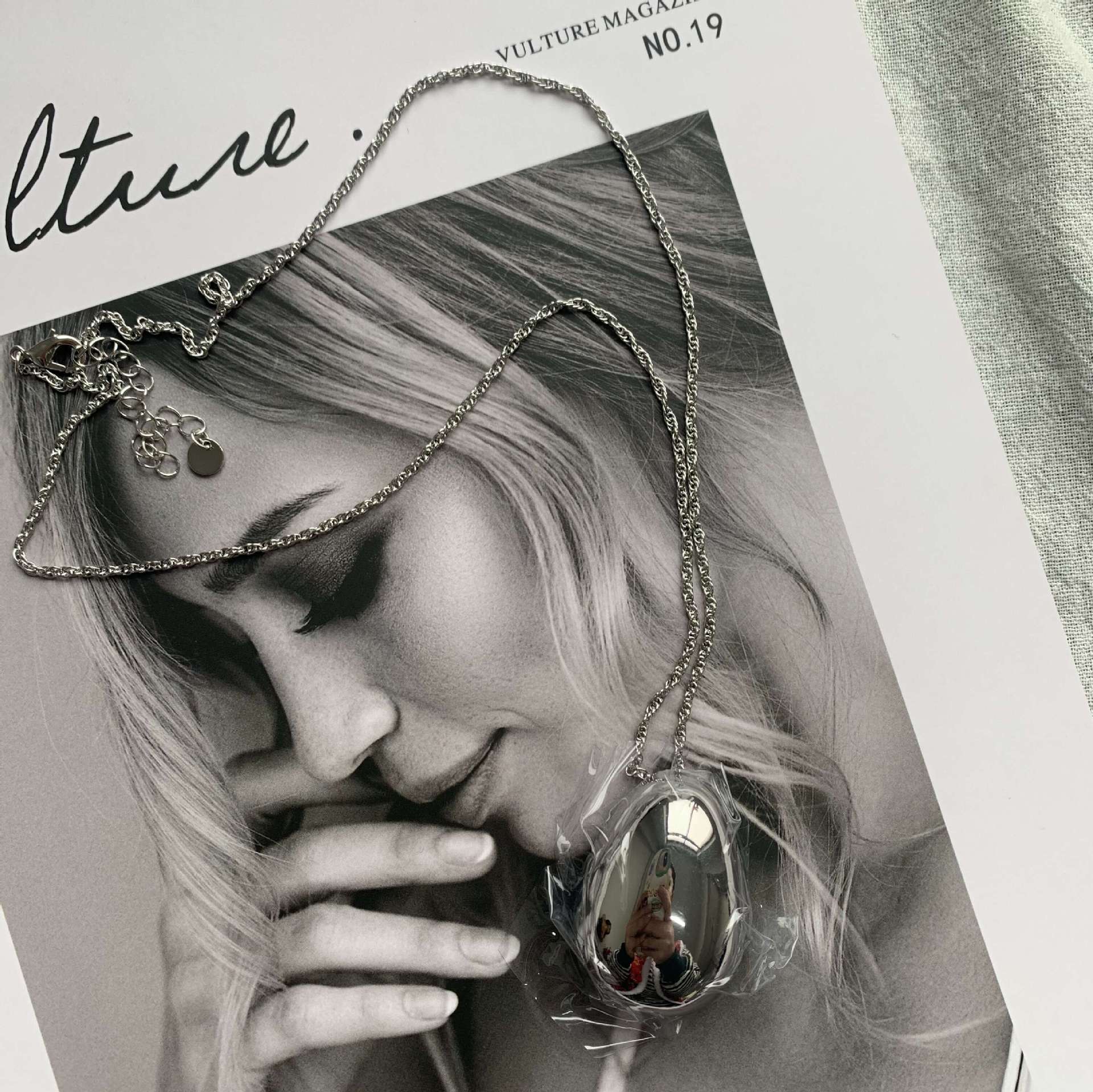 Water Drop Pendant Necklace Sweater Chain